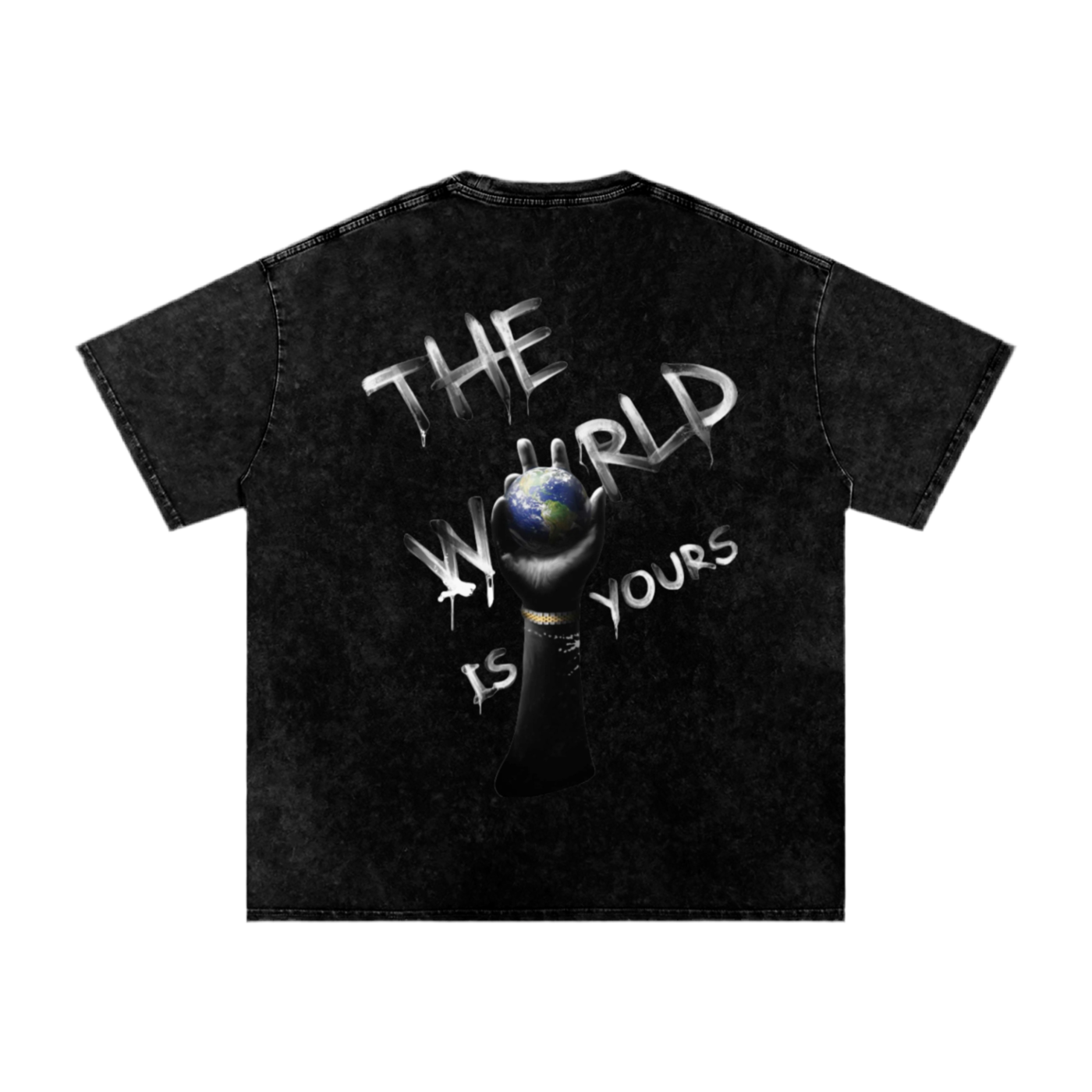Snow Washed Oversized Cotton T-Shirt