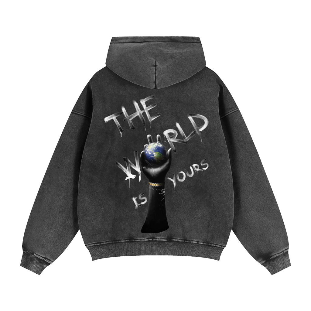 Zip-Through Boxy Fleece Hoodie