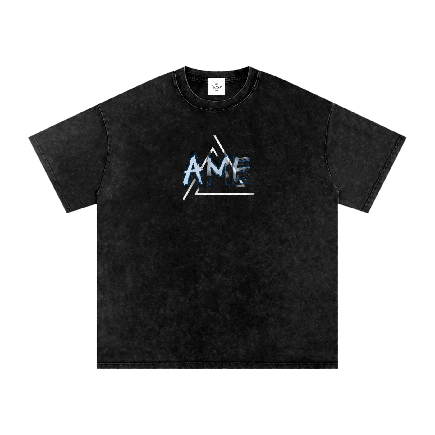 Snow Washed Oversized Cotton T-Shirt