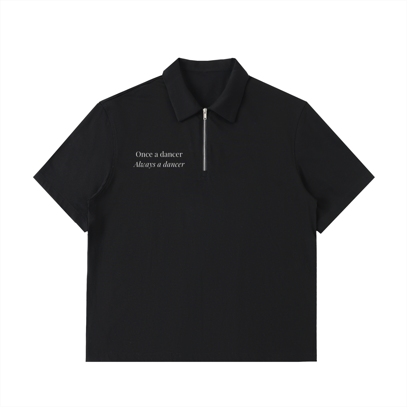 Half-Zip Cotton Polo Shirt